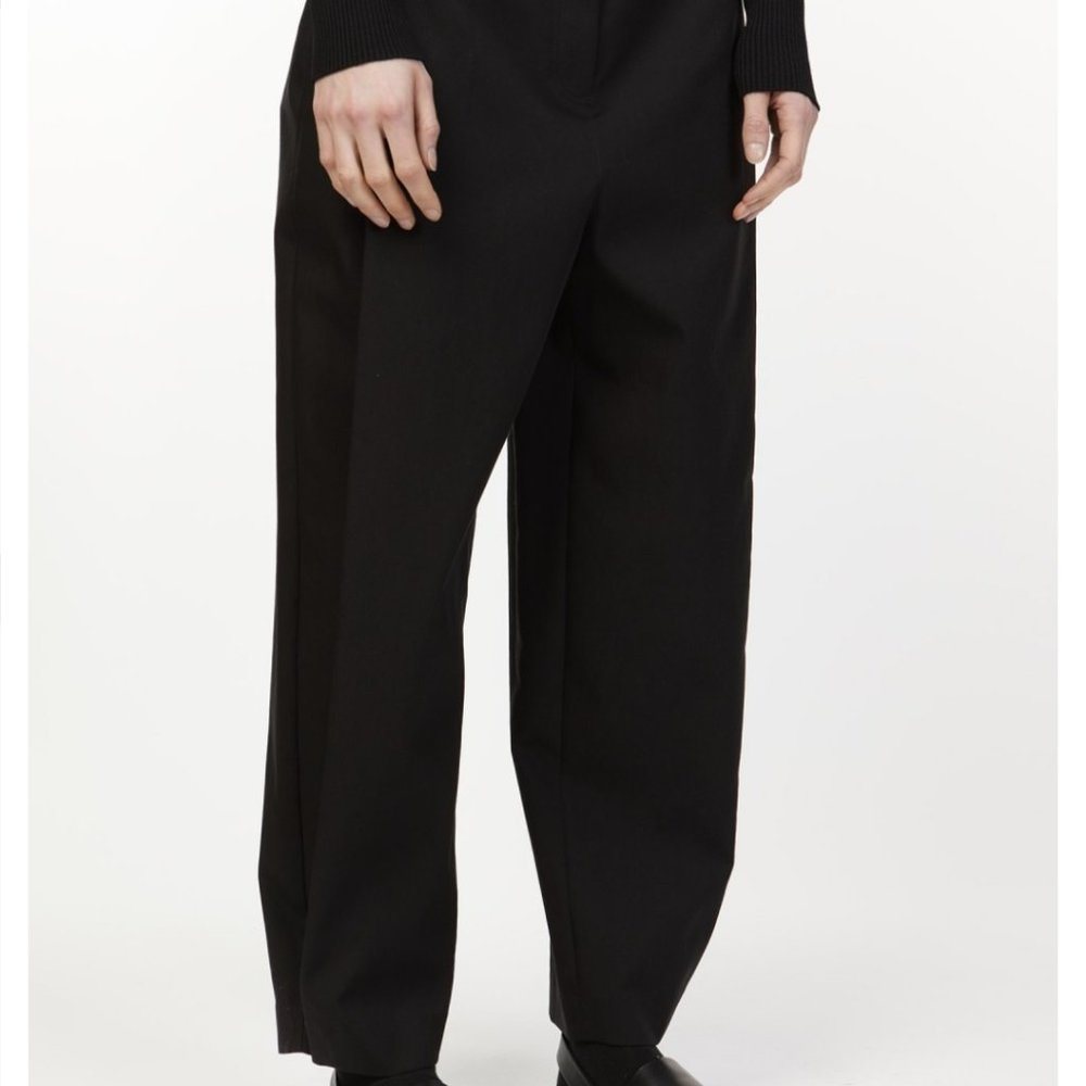 Amomento black snap garconne trousers